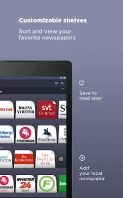 Swedish Newspapers android App screenshot 1
